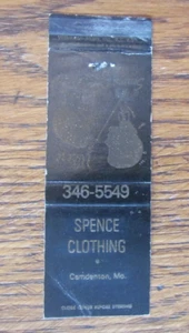 SPENCE CLOTHING STORE MATCHBOOK COVER: CAMDENTON, MISSOURI 1970s MATCHCOVER -A23 - Picture 1 of 1