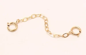 1" 14k Gold gefüllt Verlängerung Sicherheitskette Halskette Armband Schloss #2 - Bild 1 von 1