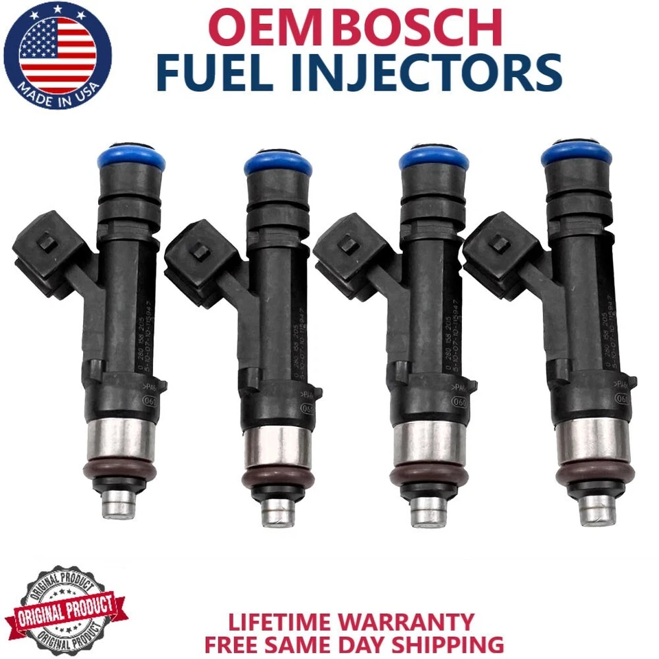 4x Injetores de Combustível Bosch Genuínos Compatível com Buick Encore L4 1.4L #0280158205 2013-2021 - Imagem 1 de 4