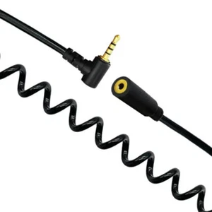 2.5mm 4 Pole Male to 2.5mm Female Angled Audio Stereo Extension Cable 1m - Picture 1 of 3