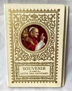 Papst Paul VI. Vatikanstadt Vintage 60er Jahre Souvenir Sammlerstück Briefmarkenbuch - Bild 1 von 4