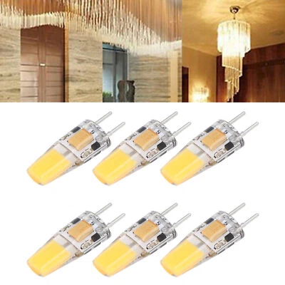 6PCS GY6.35 Bulb 5W AC DC12V COB Light Bulb Energy Saving Silicone Ceiling - Image 1 of 4