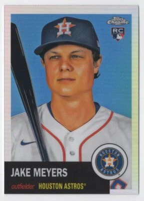 2022 Topps Chrome Platinum REFRACTOR Jake Meyers Rookie Houston Astros #263 - Image 1 of 2