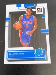 2022-23 Donruss "Rated Rookie" Jalen Duren Rc NM Detroit Pistons Memphis Tigers - Picture 1 of 2