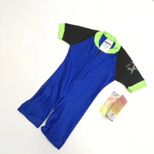 Traje de baño Radicool Sun Skinz UV de una pieza para niños elige la talla azul real y lima NUEVO - Imagen 1 de 6