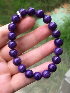 10mm Top Quality Natural Purple Charoite Crystal Gems Beads Bracelet AAA - Picture 1 of 2