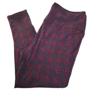 IMAN Women's Plus Size Plain Red Navy Blue Leggings Zipper Ankles Size 2X **EUC* - Picture 1 of 6