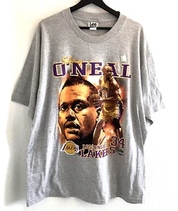 Vtg Y2K Shaq Shaquille O'neal LA Lakers Lee Sport Crisp XL #34 HOF Size XL - Picture 1 of 7