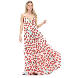 ANIYE BY Berry Flowing Maxi Dress IT 42 US Small Spaghetti Strap Summer Cocktail - Picture 1 of 11
