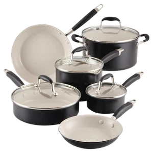 Anolon Advanced 9-Piece Ceramic Nonstick Cookware Set (Black) - Picture 1 of 14