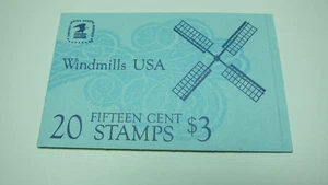 1980U.S. Stamp Booklet Scott# BK135 (20 of Scott # 1742 Windmill 15 cent Stamps. - Picture 1 of 2