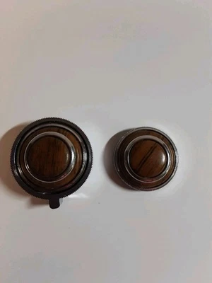 Perillas de radio vintage Cadillac años 70-80 grano de madera con detalles cromados  Foto 1 de 4