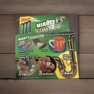 New MIGHTY PUTTY 3 Pack Bond & Repair Epoxy Stick As Seen On TV Billy Mays - Picture 1 of 2