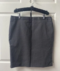 Liz Claiborne Pencil Skirt Womens 14 Black WHite Print Fully Lined Career  NWT - Picture 1 of 6