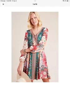 Farm Rio Anthropologie Topanga Floral Dress W/ Pockets , M, NWT - Picture 1 of 5