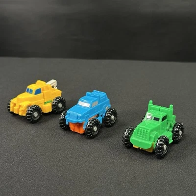 Transformers G1 VTG Micromasters 3 Bot Figure Lot Monster Truck Patrol 1990 - Image 1 of 4