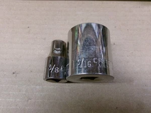 Craftsman USA 2-Piece Socket Lot 1/2" Drive 12-Point 3/8"+ 1-3/16 - Picture 1 of 5