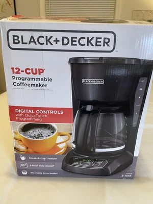 Black + Decker  CM1100B 12 Cup Programmable Coffeemaker, Black - Image 1 of 4