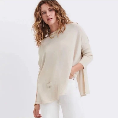 MERSEA Catalina Sweater OS Sand Oversized Travel Lightweight Minimalist NWOT - Image 1 of 4