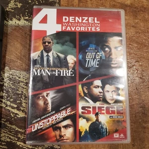 4 Denzel Washington Movies Man Of Fire Out Of Time Unstoppable The Siege VG - Bild 1 von 2