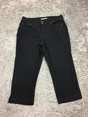 Pantalones capri BandolinoBlu para mujer talla 10 negro mezcla de algodón Foto 1 de 4