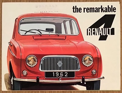 RENAULT 4 Car Sales Brochure 1962 #45930-04-06 - Image 1 of 3