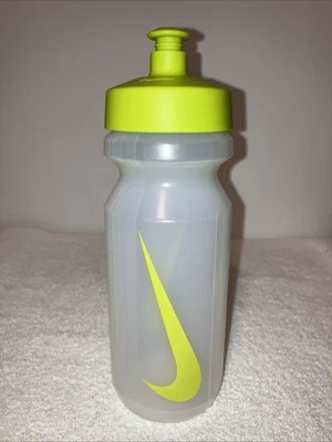 Nike Big Mouth Sport Water Bottle, Clear with Neon Green Swoosh, 22 oz - Image 1 of 3