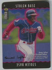 1996 Collectors Choice You Make The Play Kenny Lofton  Gold Signature #21