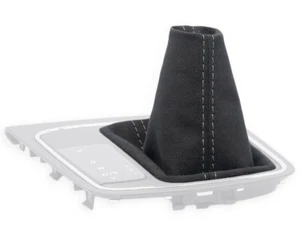 FOR SEAT LEON 3 2012-2016 DSG GEAR SHIFT BOOT GAITER ALCANTARA STITCHING GRAY - Picture 1 of 5