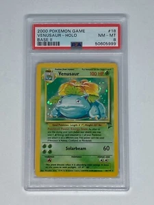2000 Pokemon Base Set 2 Venusaur 18 Holo - PSA 8 NM/MT - Wunderschön! - Bild 1 von 2