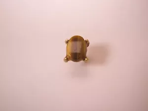 Genuine Tiger's Eye Design Quality Vintage Tie Tack Lapel Pin q92 - Picture 1 of 7