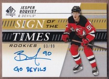 2019-20 SP Authentic Sign of the Times Rookies #JB Jesper Boqvist RC AUTO /99