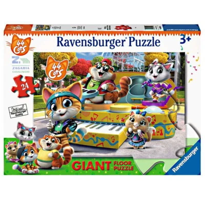 RAVENSBURGER PUZZLE PER BAMBINI 24 PZ 44 GATTI GIANT FLOOR + 3 ANNI - Immagine 1 di 2