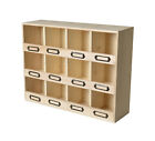 Wooden Storage Cabinet 12 Boxes