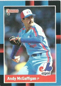 ANDY McGAFFIGAN MONTREAL EXPOS #380 - DONRUSS NM-MT 1988