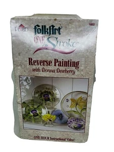  Painting Tutorial VHS - Folk Firt Reverse Painting Donna Dewberry  1853 - Picture 1 of 2