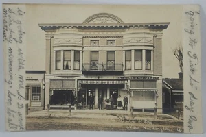 ANTIQUE RPPC MICHELFELDER BUILDING & STOREFRONT NEW WASHINGTON OH UDB POSTCARD - Picture 1 of 15