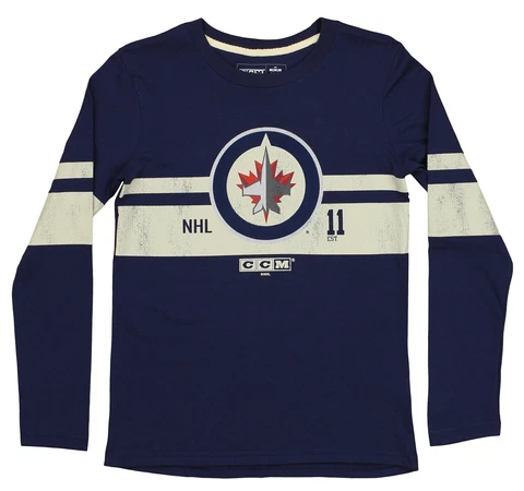 CCM NHL Youth Boys (8-20) Winnipeg Jets Legendary Long Sleeve Shirt Cover