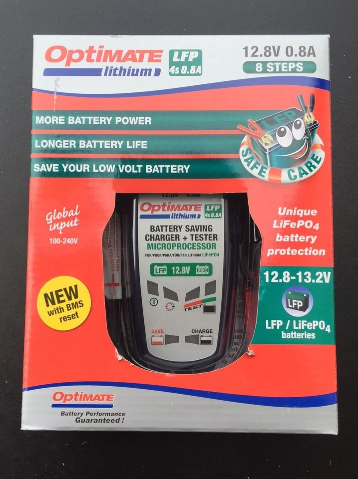 Optimate lithium Ionen Batterie Ladegerät - 12V 0,8 Ampere - TM-470, LFP LiFePO4 - Bild 1 von 1