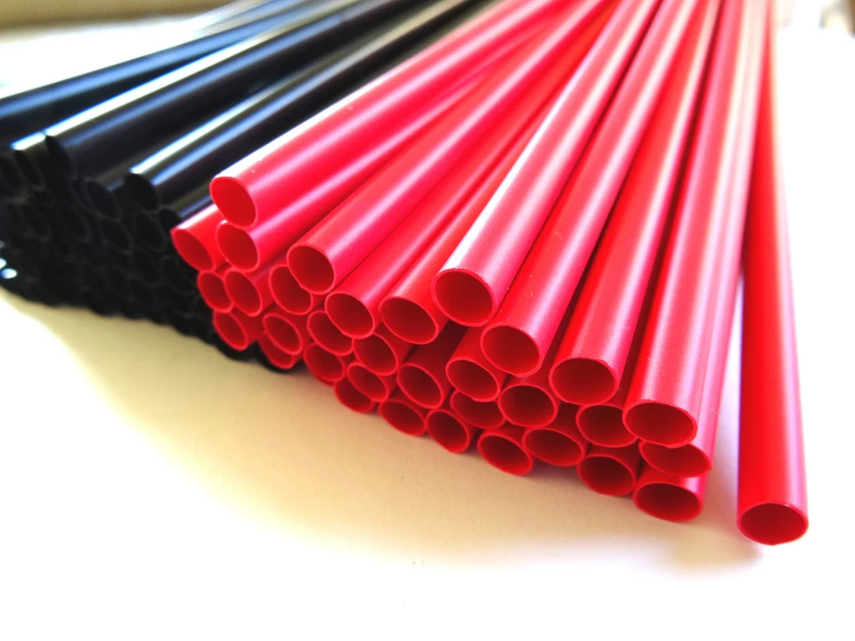 2 Meter Schrumpfschlauch Rot Schwarz 2,4 auf 1,2 mm für dünne Litze + LEDs DIY - Bild 1 von 4