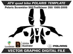 Polaris Scrambler 500 Trailblazer 350 1995-2009 template Vector AI CDR EPS A78 - Picture 1 of 1