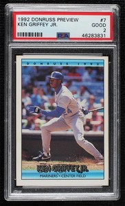 1992 Donruss Preview Ken Griffey Jr #7 PSA 2 HOF