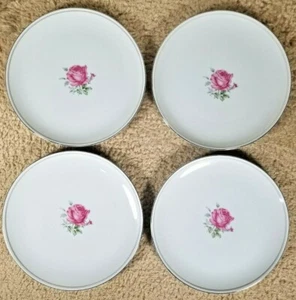 Imperial Rose Fine China Set of 4 Dinner Plates 10.5" Japan 6702 Max Schonfeld - Picture 1 of 5