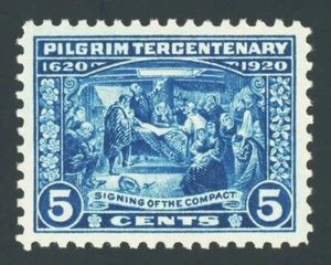 #550, 5c Pilgrim, XF/Superb-OG-NH, sound, 2006 PSE (grade 95, nh), 2025 SMQ $375 - Picture 1 of 1