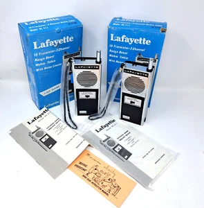 Lafayette HE-411 Walkie Talkie 10 Transistor 3 Channel Set Pair - Picture 1 of 18