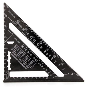Zimmermannswinkel 300mm Anschlagwinkel Alu,Metrisch 45 und 90Grad Winkelmesser - Bild 1 von 17