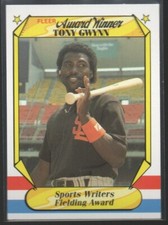 Tony Gwynn 1987 Fleer Award Winners #19  San Diego Padres  Hall of Fame