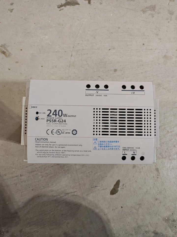 IDEC PS5R-G24 Power Supply:  100-240VAC 4A IN, 24VDC 10A 240W OUT - NEW - Image 1 of 4