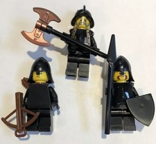 Lego Minifigures Bandits Dark Knight Soldiers Black Evil Armour Castle Lot A10