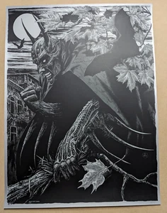Batman Mondo Filmposter Brandon Holt 75 Silber Variante signiert - Bild 1 von 2